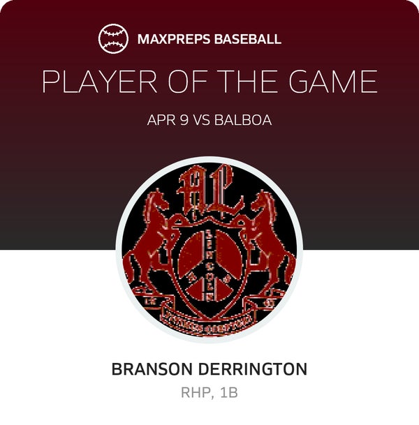 #7 Branson Derrington Player of the Game badge