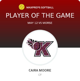 #15 Caira Moore Player of the Game badge
