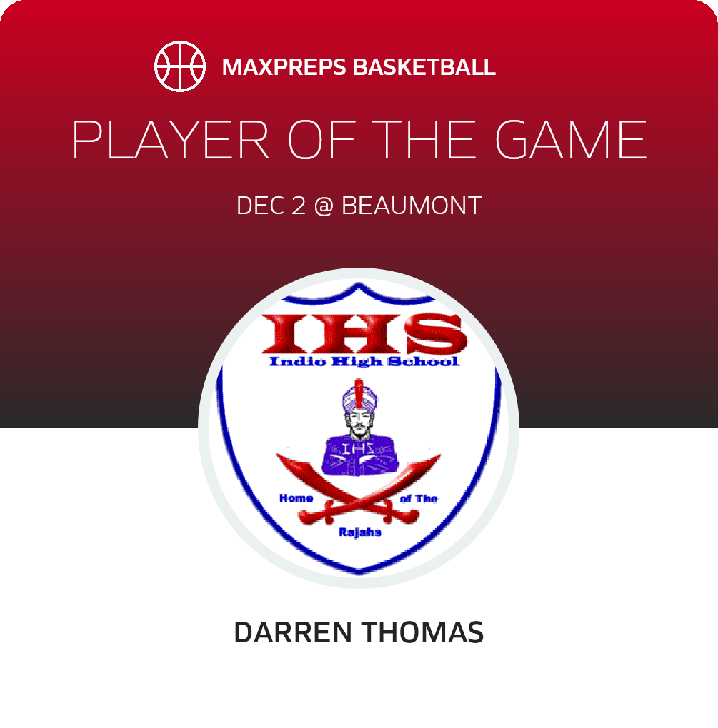 Darren Thomas Player of the Game badge