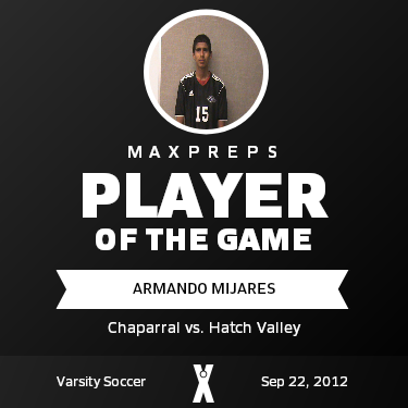 #15 Armando Mijares Player of the Game badge