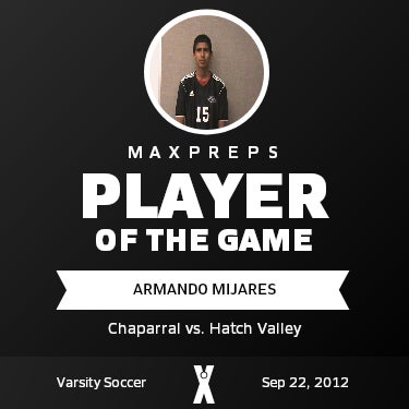 #15 Armando Mijares Player of the Game badge