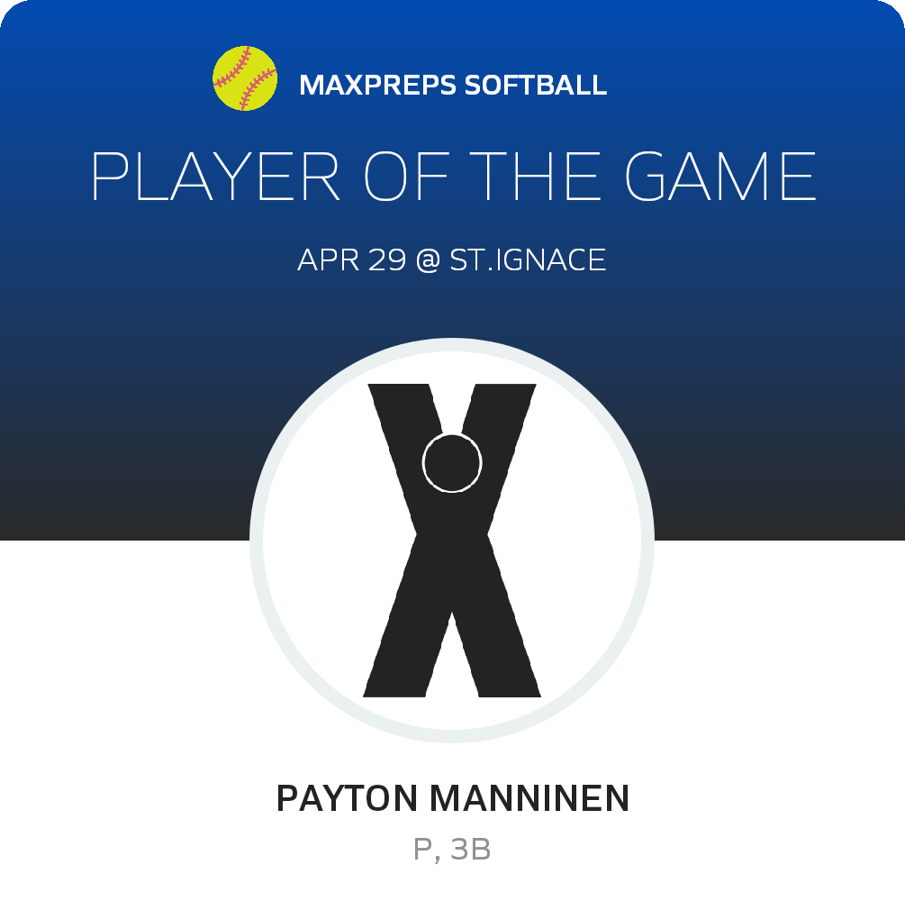 #2 Payton Manninen Player of the Game badge