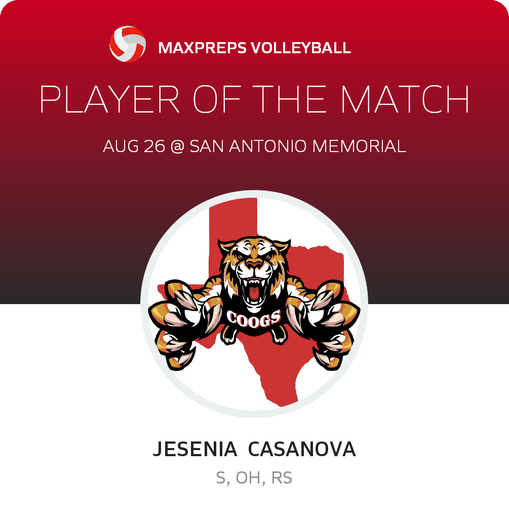 #10 Jesenia  Casanova Player of the Game badge