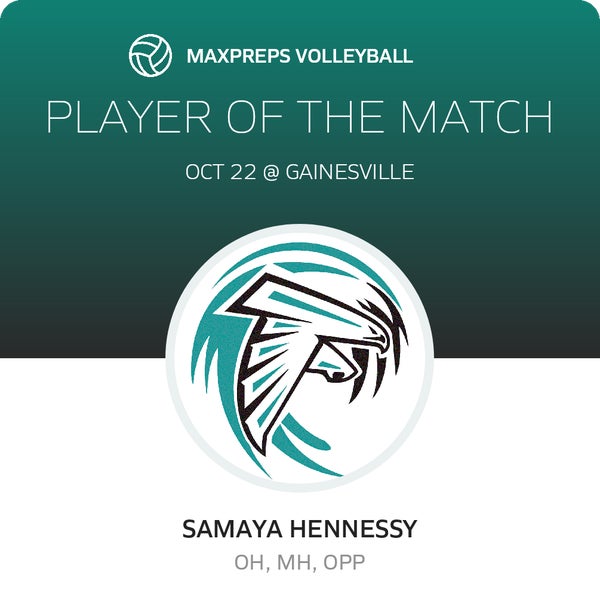 #9 Samaya Hennessy Player of the Game badge