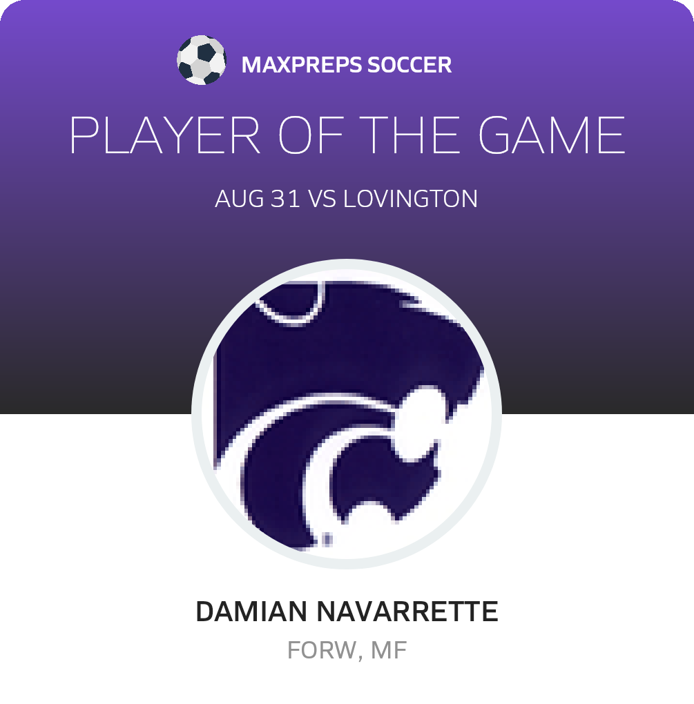#5 Damian Navarrette Player of the Game badge