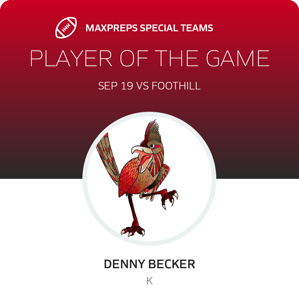 #84 Denny Becker Player of the Game badge