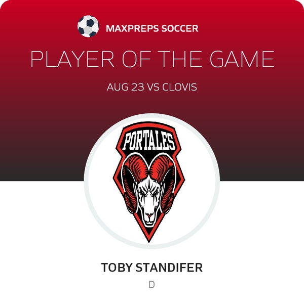 #4 Toby Standifer Player of the Game badge