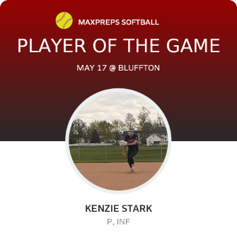 #5 Kenzie Stark Player of the Game badge