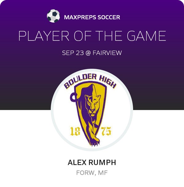 #11 Alex Rumph Player of the Game badge