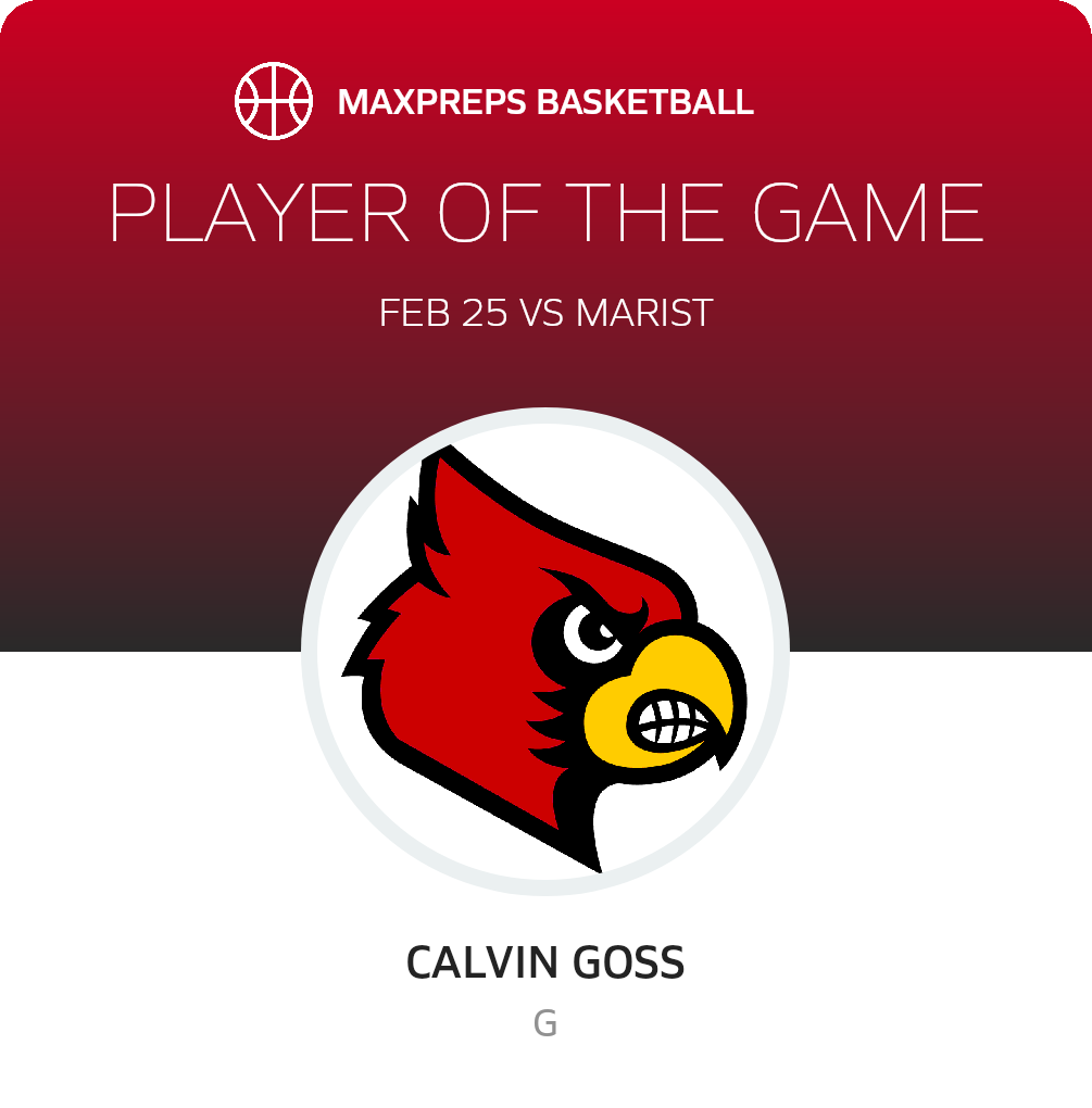 #11 Calvin Goss Player of the Game badge