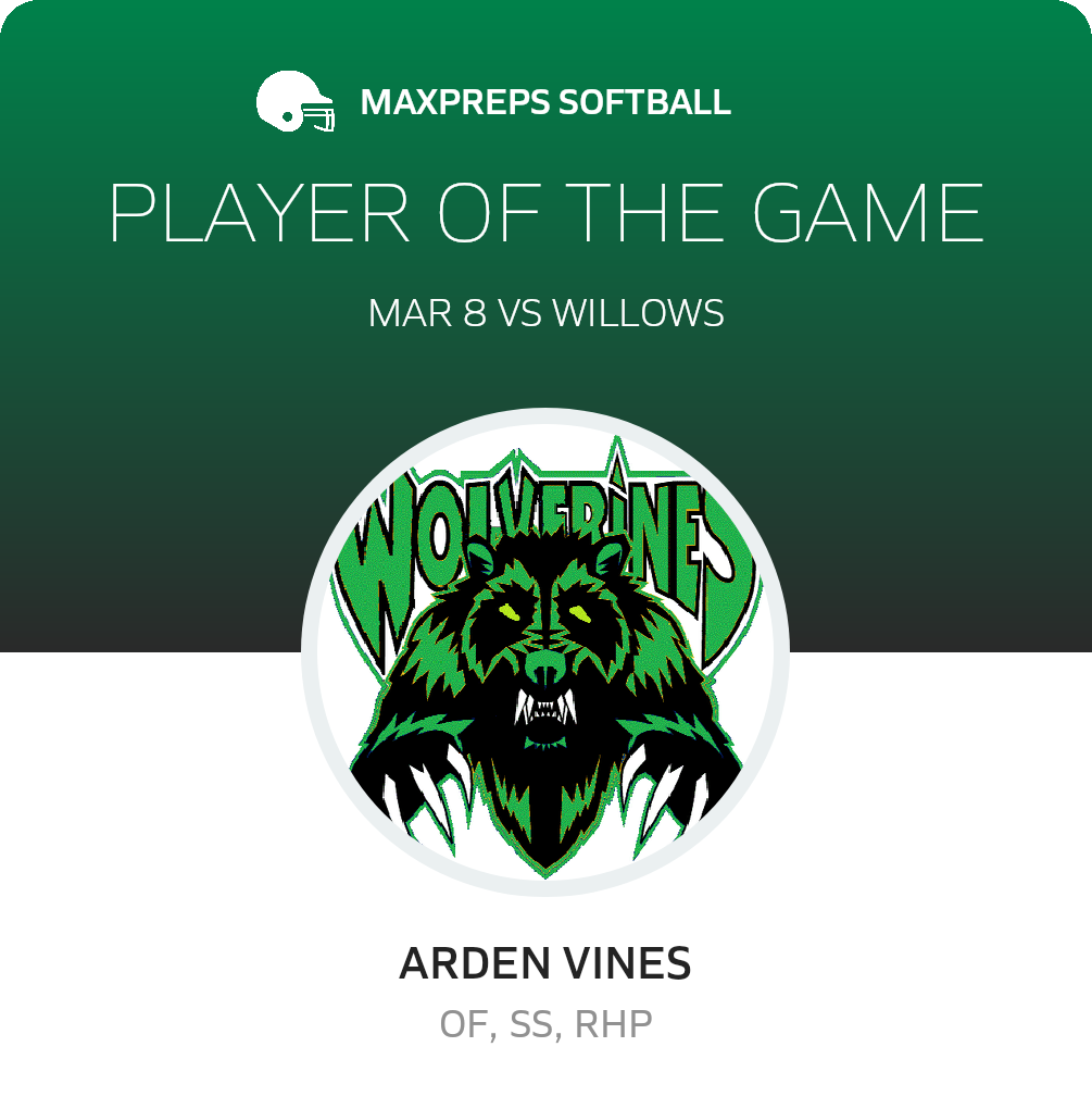 #44 Arden Vines Player of the Game badge
