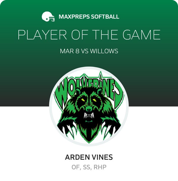 #44 Arden Vines Player of the Game badge