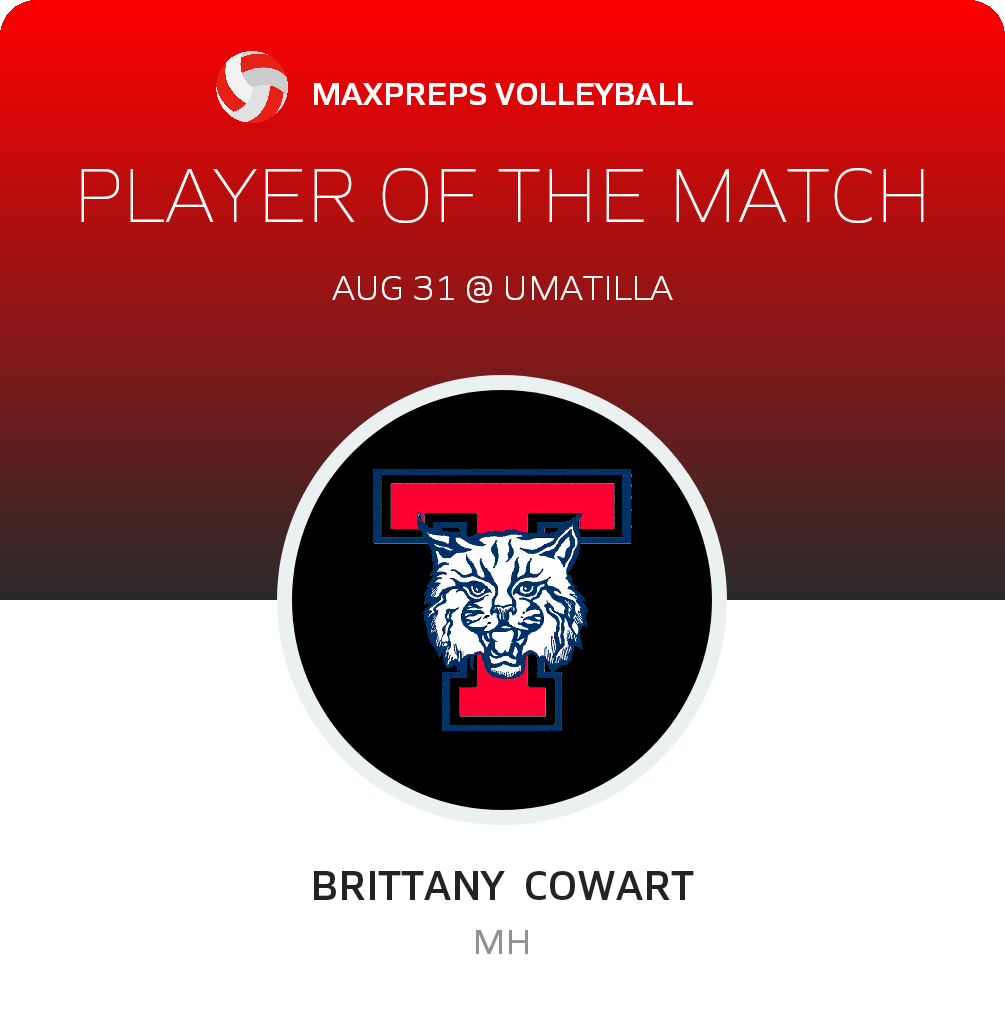 #11 Brittany  Cowart Player of the Game badge