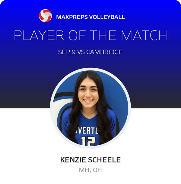 #12 Kenzie Scheele Player of the Game badge