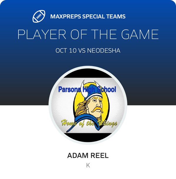 #34 Adam Reel Player of the Game badge