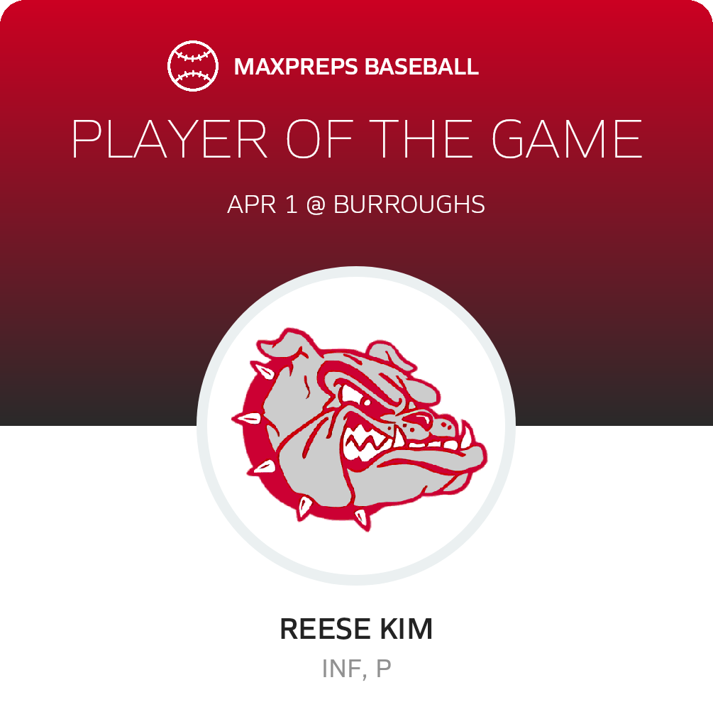 #5 Reese Kim Player of the Game badge
