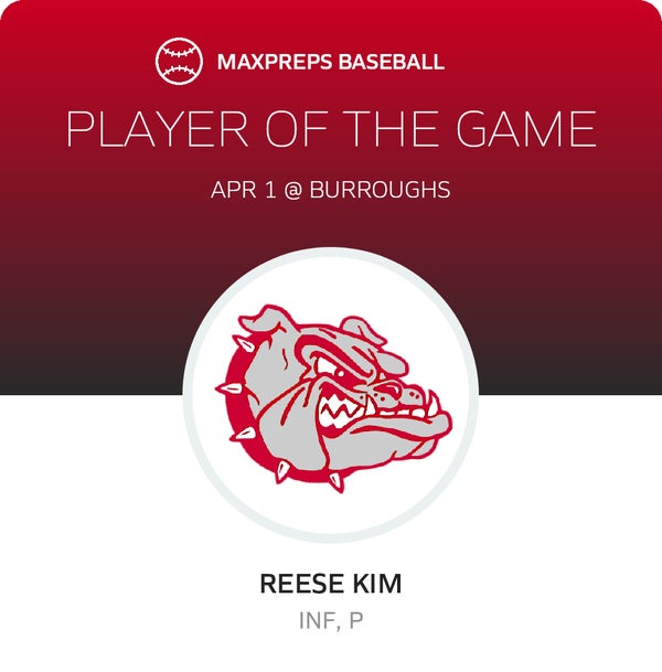 #5 Reese Kim Player of the Game badge