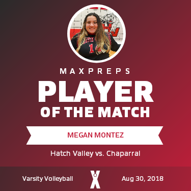 #14 Megan Montez Player of the Game badge