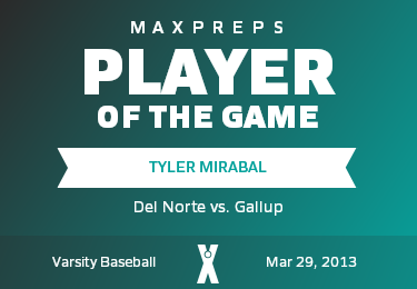 #8 Tyler Mirabal Player of the Game badge