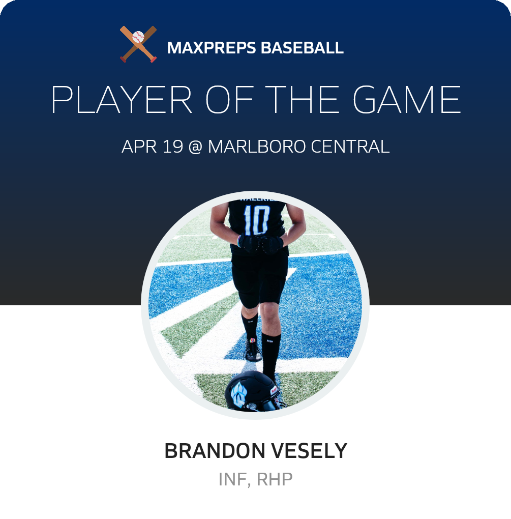 #4 Brandon Vesely Player of the Game badge