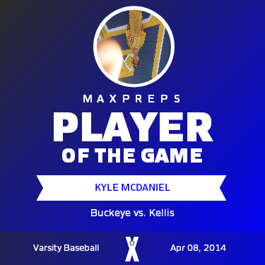 #32 KYLE MCDANIEL Player of the Game badge