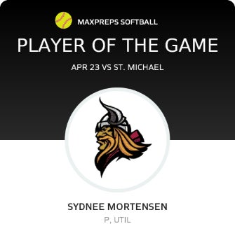 #5 Sydnee Mortensen Player of the Game badge