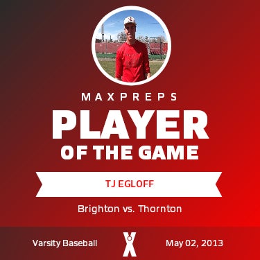#23 TJ Egloff Player of the Game badge
