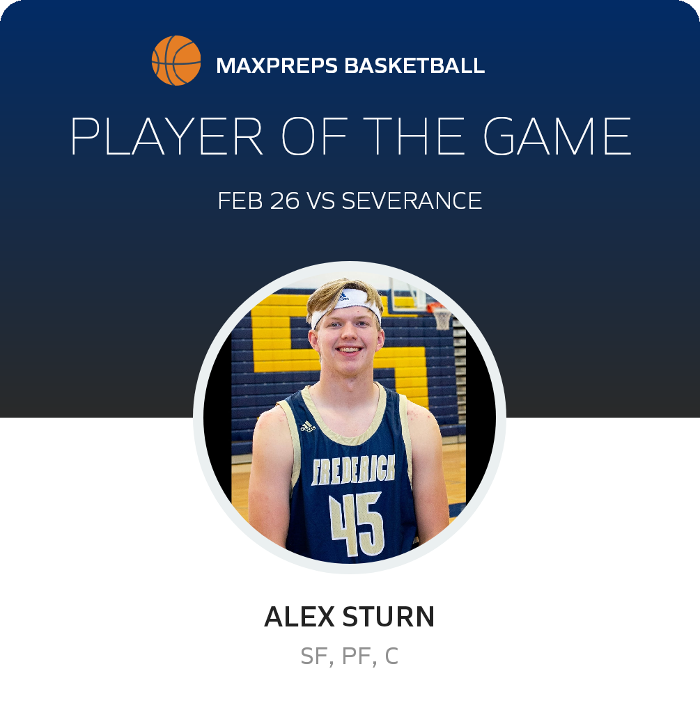 #45 Alex Sturn Player of the Game badge
