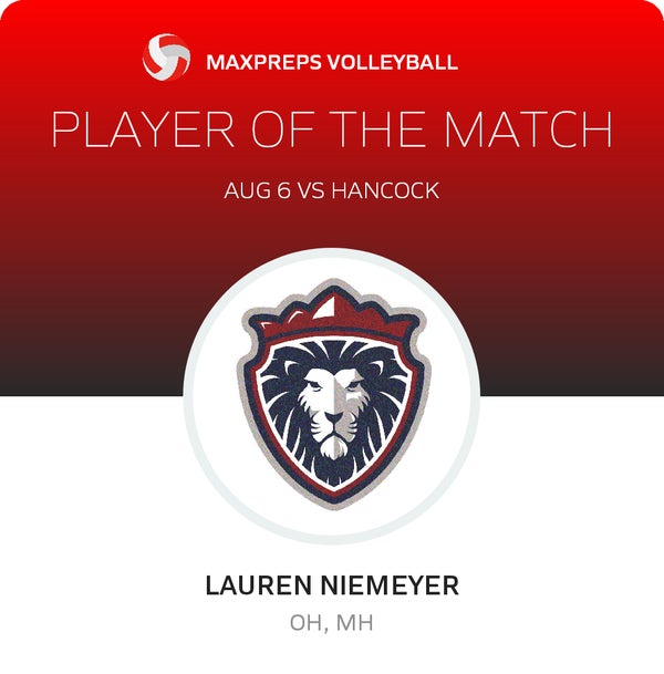 #20 Lauren Niemeyer Player of the Game badge