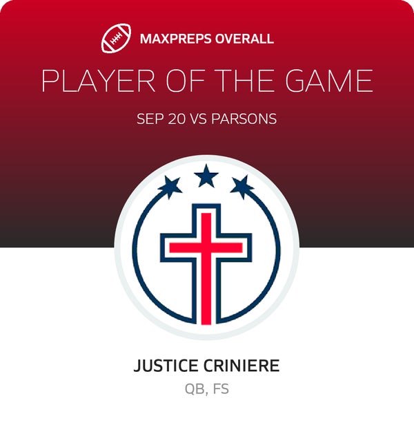 #5 Justice Criniere Player of the Game badge