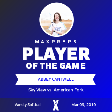 #4 Abbey Cantwell Player of the Game badge