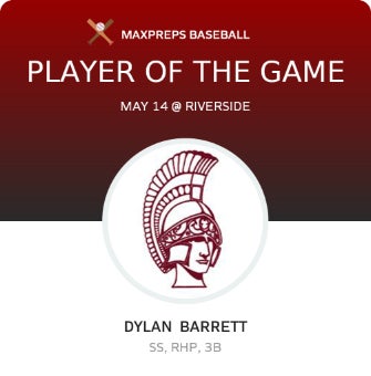 #23 Dylan Barrett Player of the Game badge