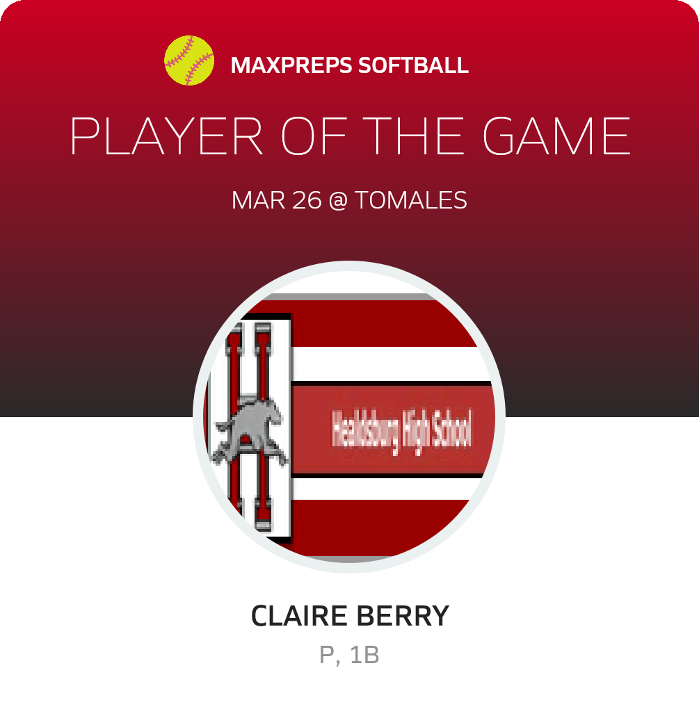 #11 Claire Berry Player of the Game badge