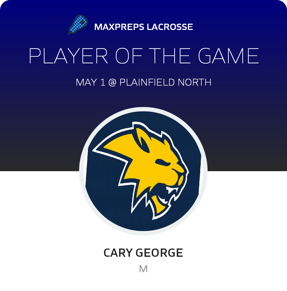 #22 Cary George Player of the Game badge