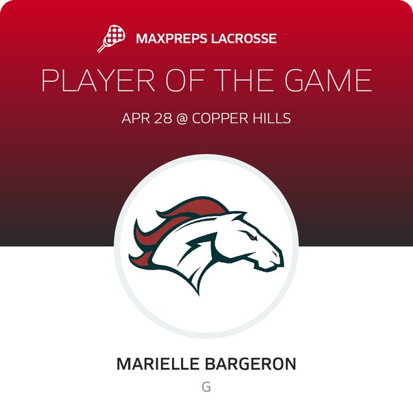 #55 Marielle Bargeron Player of the Game badge
