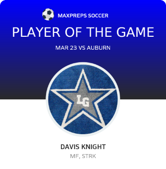 #21 Davis Knight Player of the Game badge