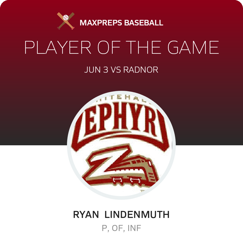 #1 Ryan Lindenmuth Player of the Game badge