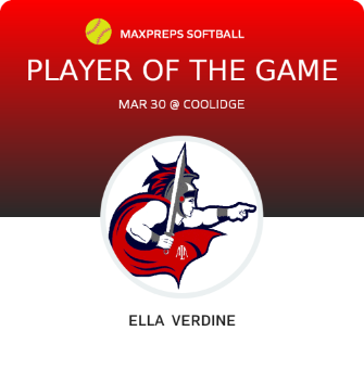 #4 Ella  Verdine Player of the Game badge