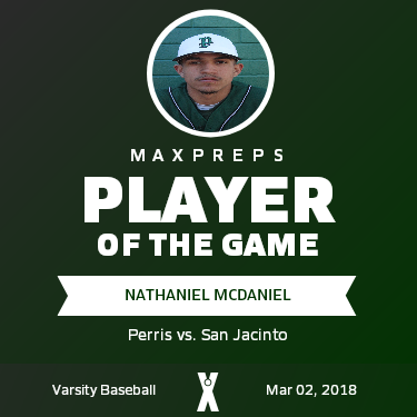 #24 Nathaniel McDaniel Player of the Game badge
