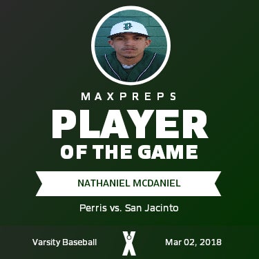 #24 Nathaniel McDaniel Player of the Game badge