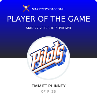 #6 Emmitt Phinney Player of the Game badge