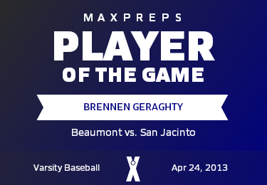#27 Brennen Geraghty Player of the Game badge