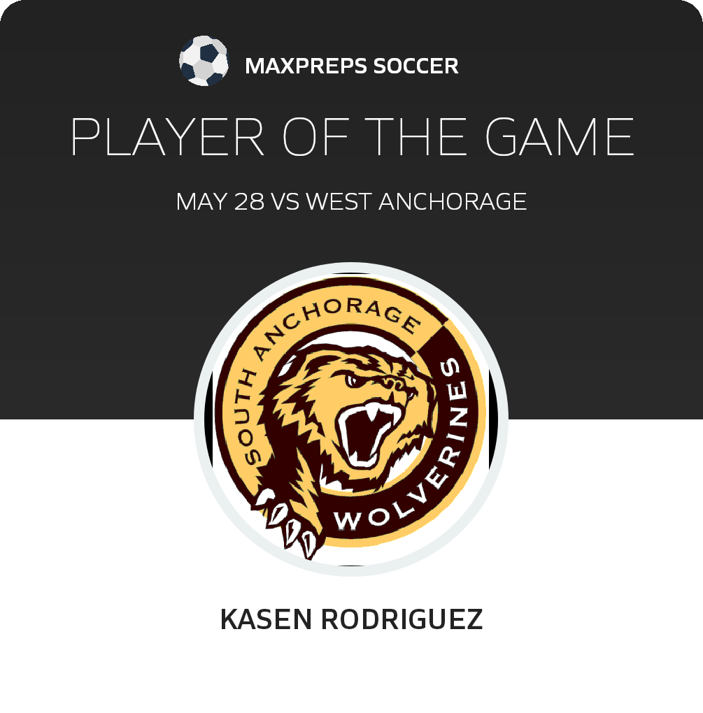 Kasen Rodriguez Player of the Game badge