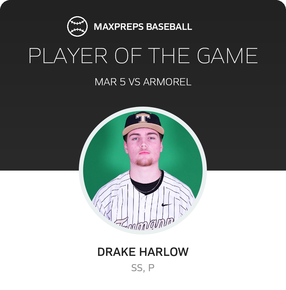 #14 Drake Harlow Player of the Game badge