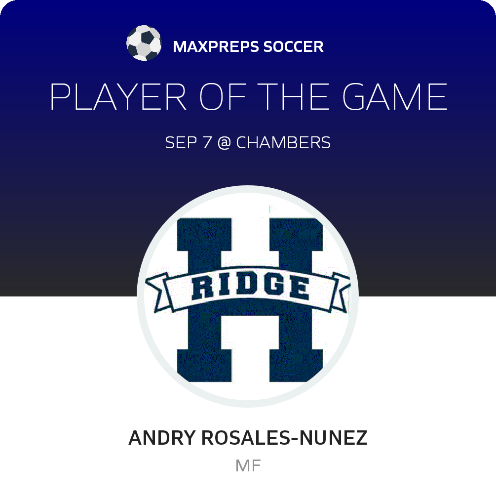 #10 Andry Rosales-Nunez Player of the Game badge