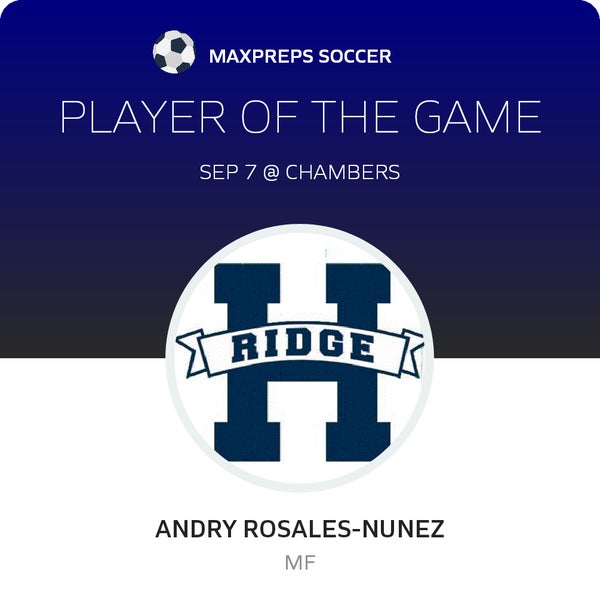 #10 Andry Rosales-Nunez Player of the Game badge
