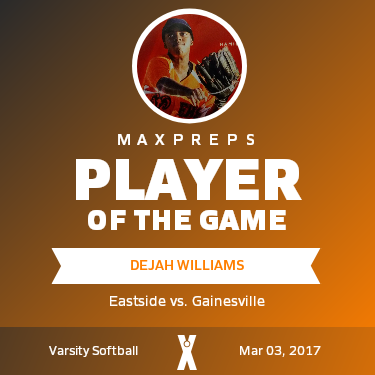 #1 Dejah Williams Player of the Game badge