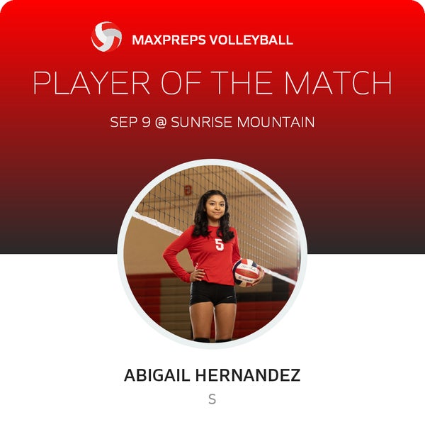 #5 Abigail Hernandez Player of the Game badge