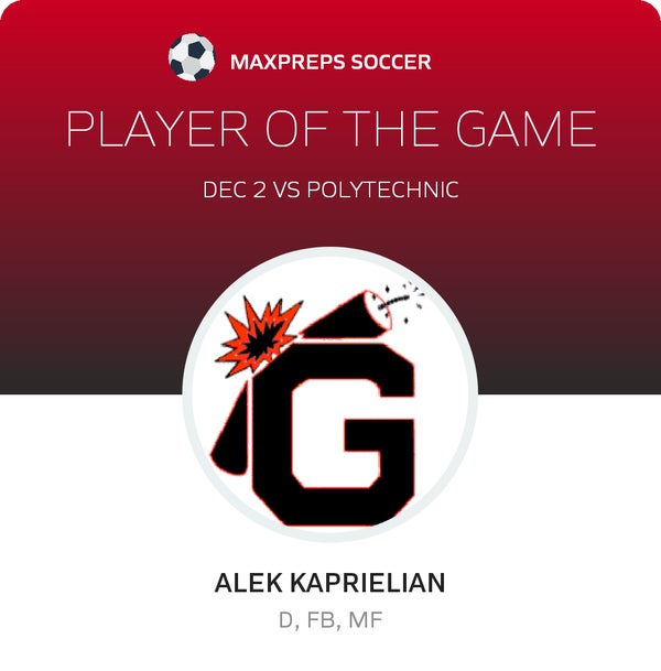 #3 Alek Kaprielian Player of the Game badge