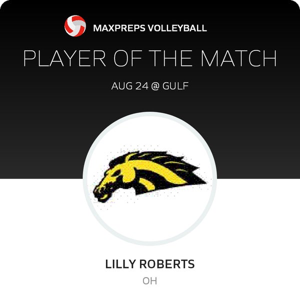 #10 Lilly Roberts Player of the Game badge